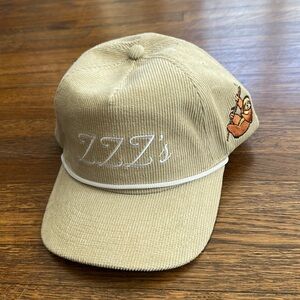 Cream Corduroy Baseball Cap with Sloth Logo